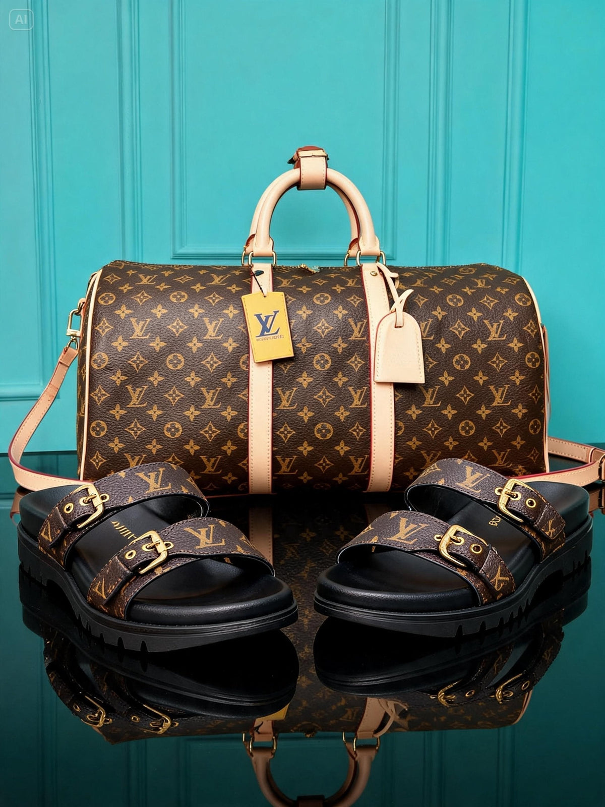 Keepall Bandouliere 50 and Slipper