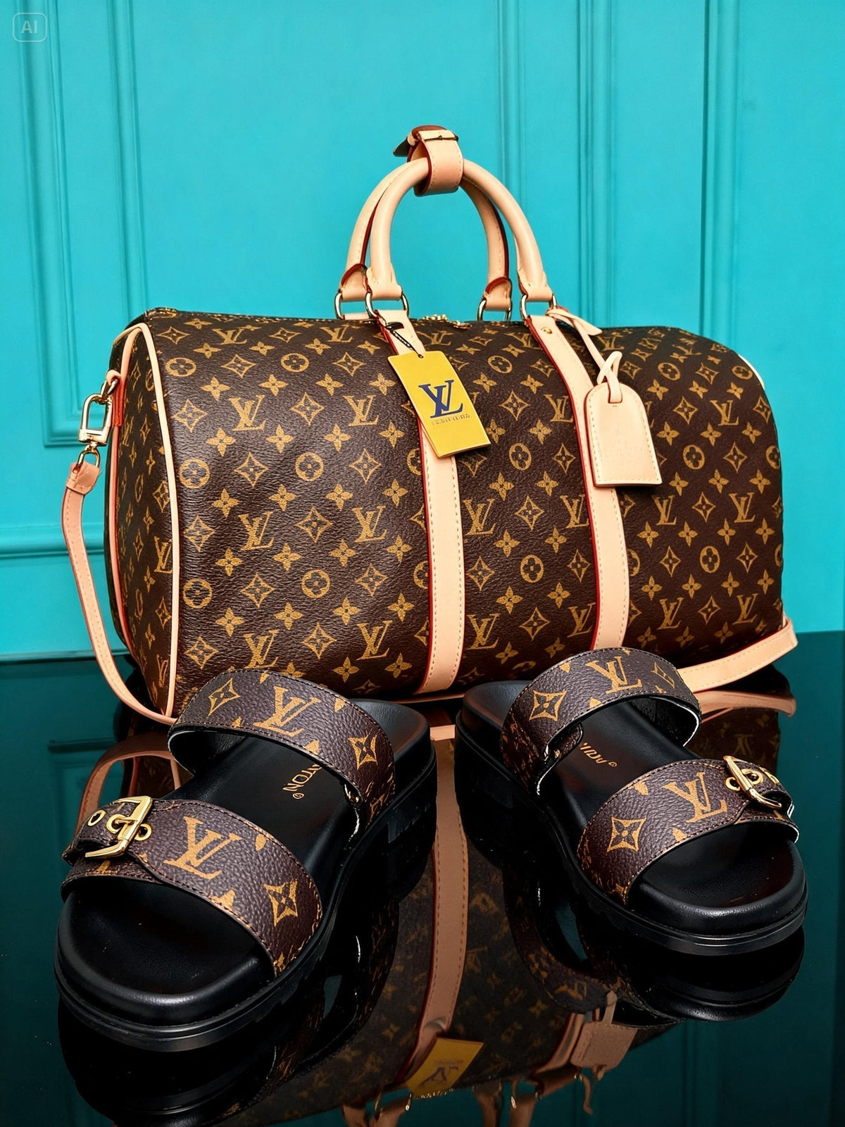 Keepall Bandouliere 50 and Slipper