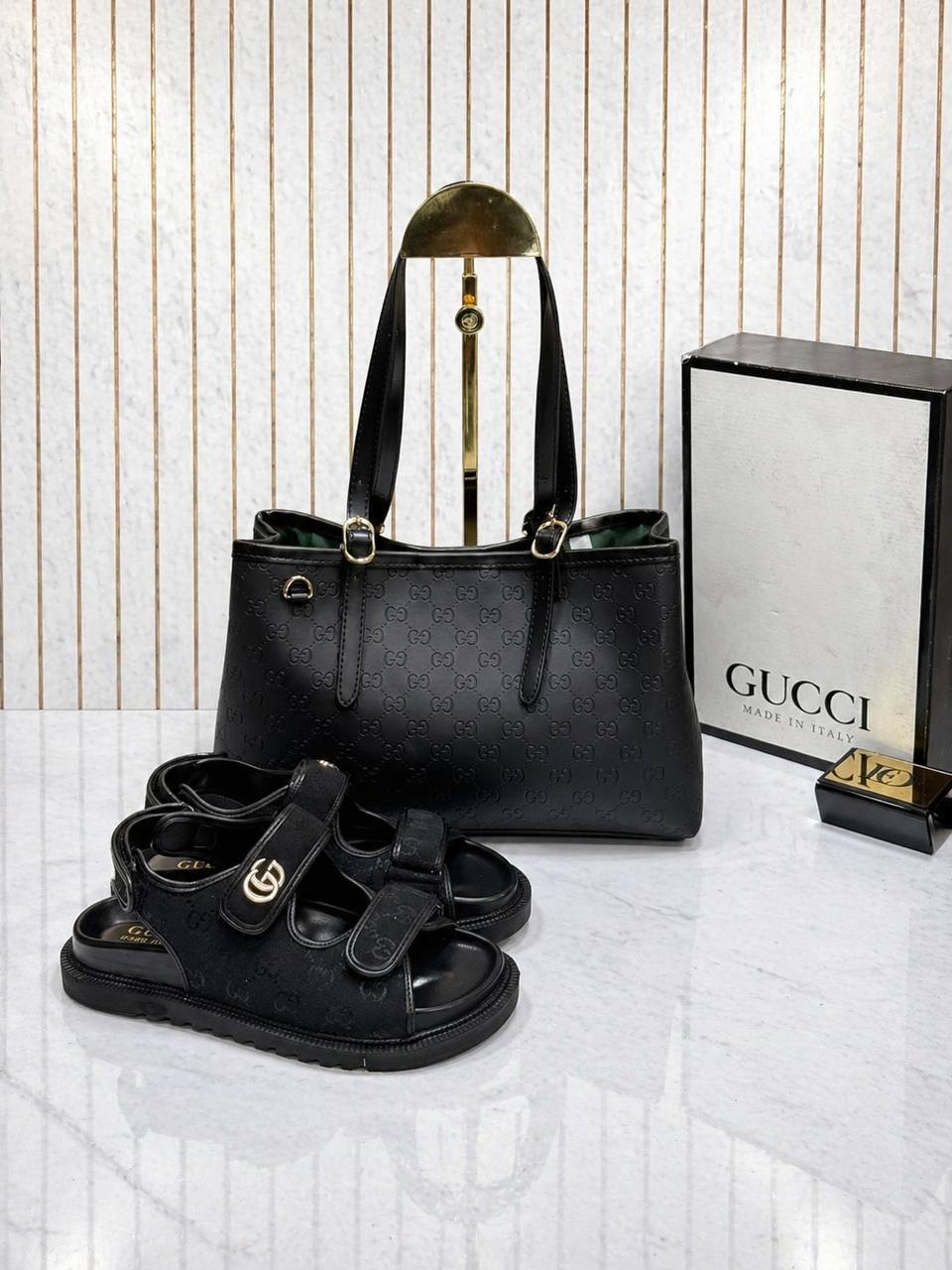 GG Flat Sandal and Bag Set
