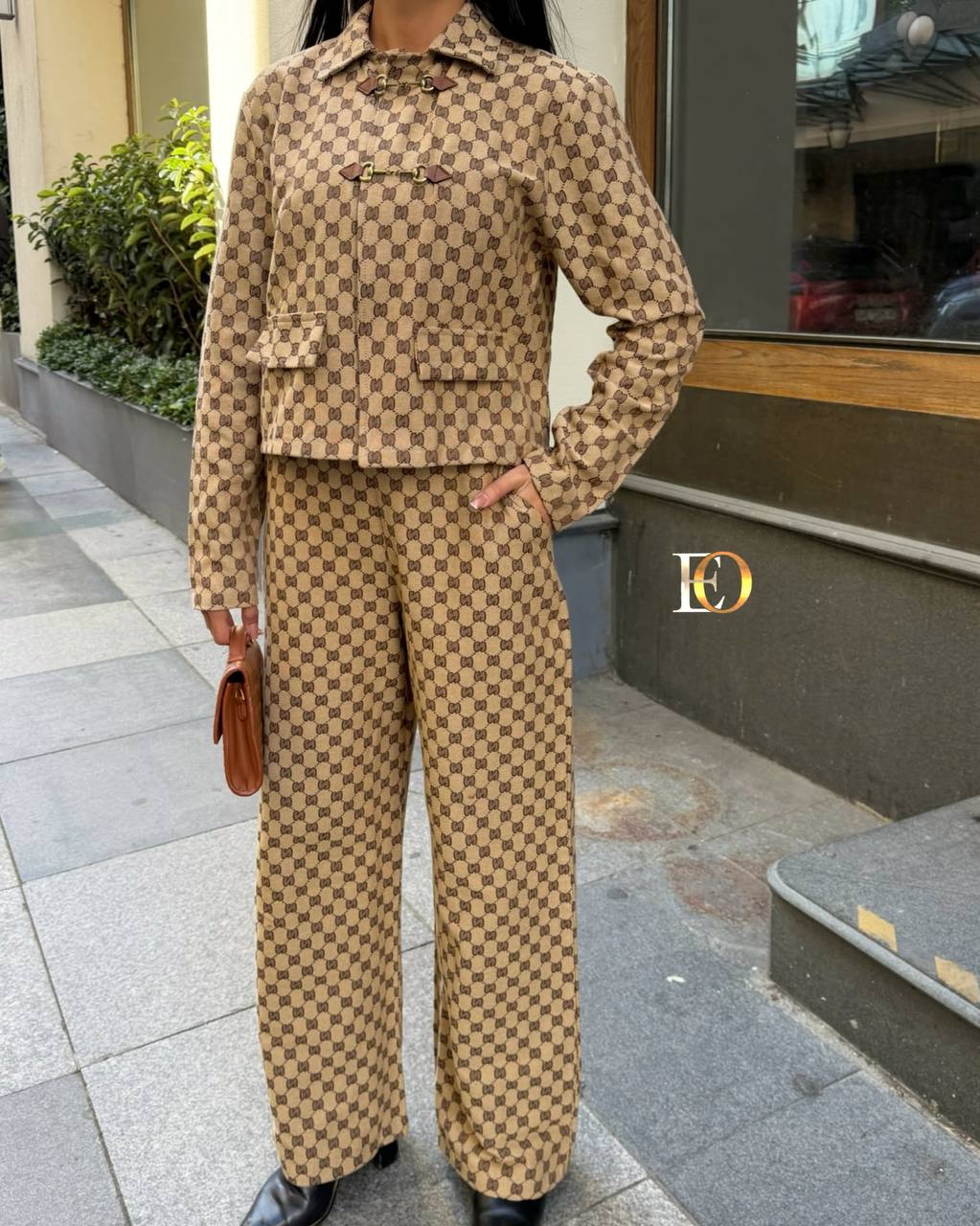 Jacquard gabardine fabric