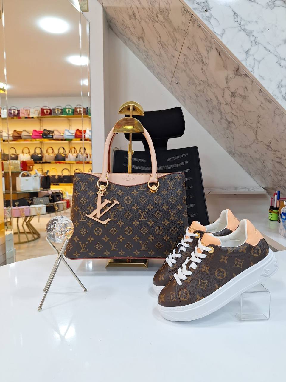 Bag and  Sneakers